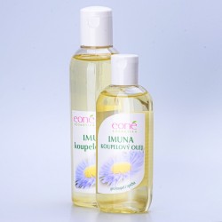 Koupelový a sprchový olej IMUNA s nádhernou vůní a čistě přírodním složením který si zamilujete.